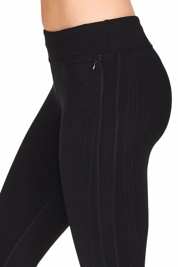 Abi and Joseph Linear Full Length Tight, Colour Black, Side Detail View