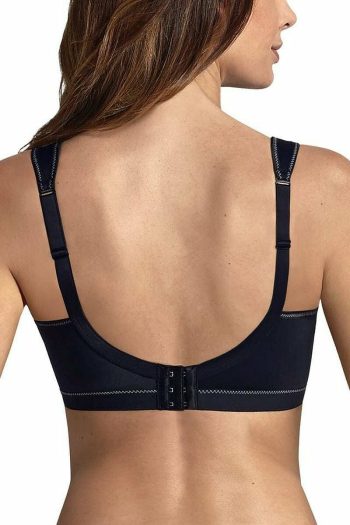 Anita Active Vivana Active Mastectomy Sports Bra, Colour Black, Back View