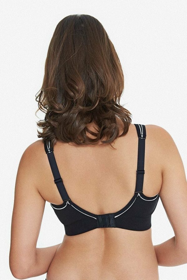 Royce Impact Free D-FF Sports Bra, Colour Black, Back View