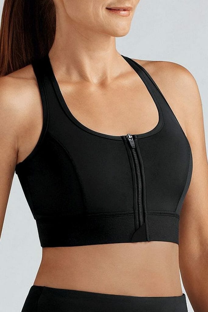 Amoena Zipper Bra Black Australia's Sports Bras Direct