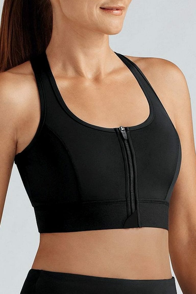 Amoena Zipper Bra Black Australia's Sports Bras Direct