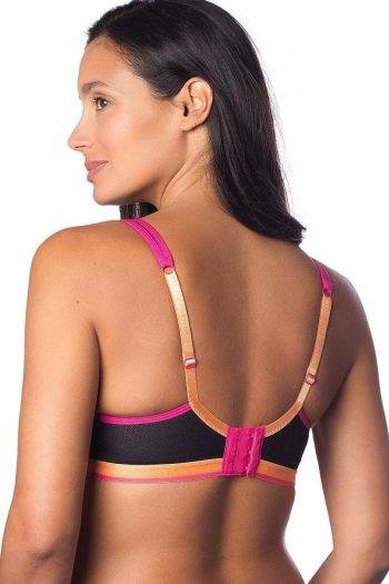 Hotmilk Activate Flexiwire Nursing Bra, Colour Black, Back View