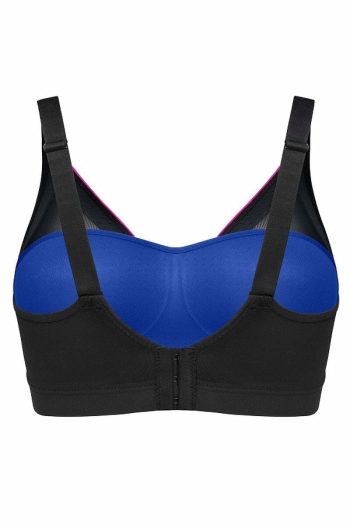 Shock Absorber Active Shaped Support Bra, Colour Black Neon, Back View