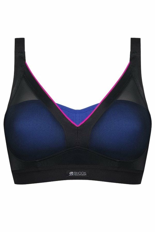 Shock Absorber Active Shaped Support Bra, Colour Black Neon, Front View