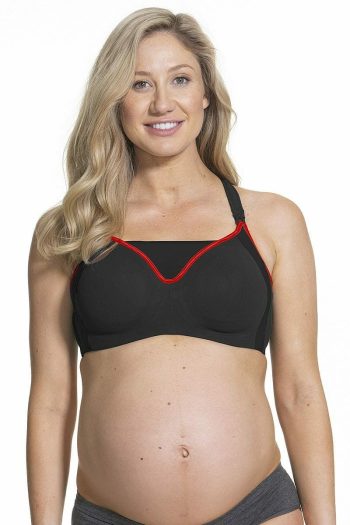 Cake Maternity Zest Flexi Wire Sports Bra, Black, Front View