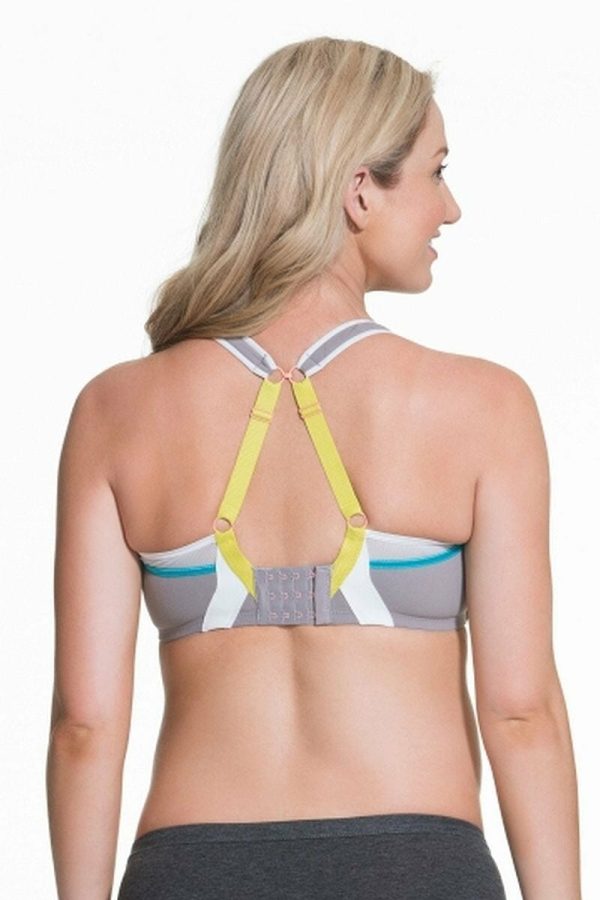 Cake Maternity Zest Flexi Wire Sports Bra, Colour Grey, Converted Back View