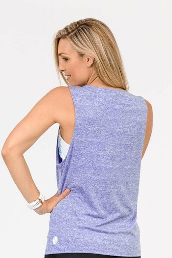 Cadenshae The Free 'N' Active Tank, Colour Lilac, Back View