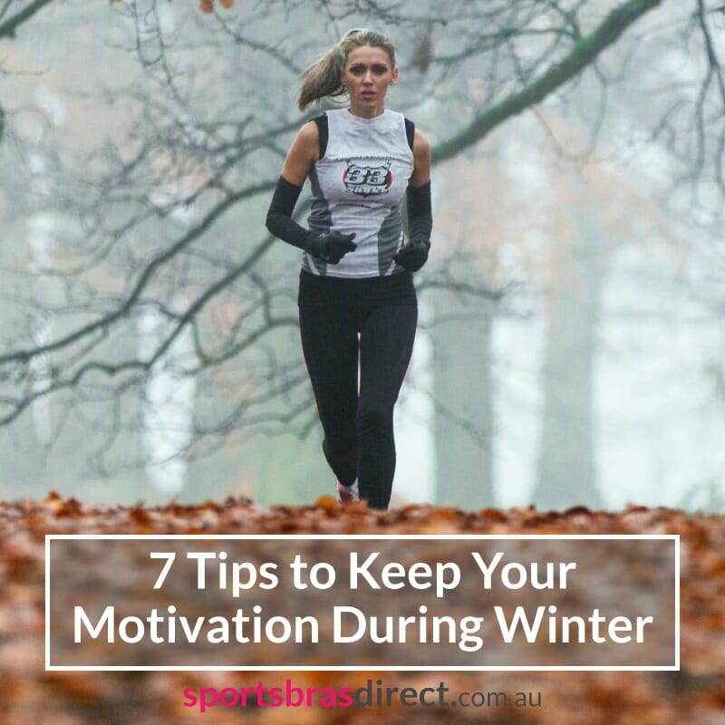 Woman running outdoors in the winter.