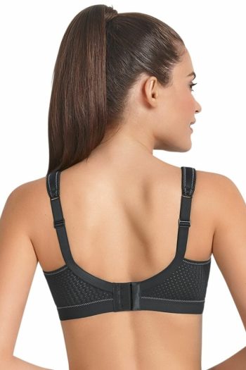 Anita Active Momentum Wirefree Sports Bra, Black, Back View