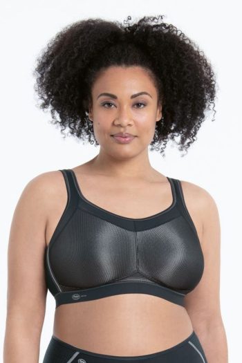Anita Active Momentum Wirefree Sports Bra, Black, Front View