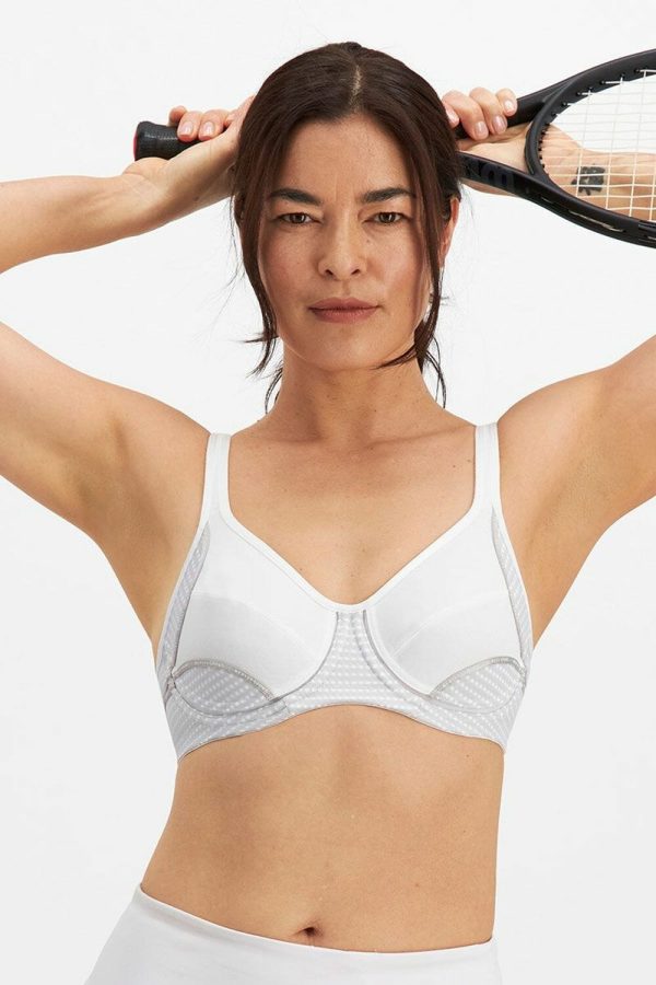 Berlei Electrify Mesh Underwire Bra, White, Front View