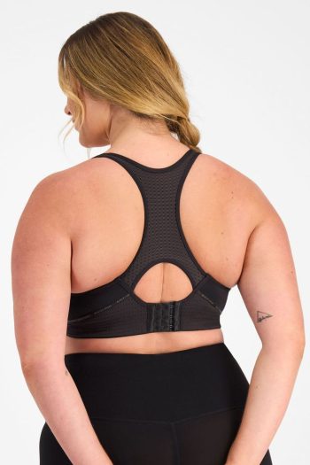 Berlei Electrify Mesh Underwire Crop, Black, Back View