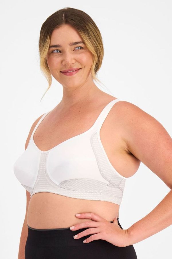 Berlei Electrify Mesh Wirefree Bra, White, Side View