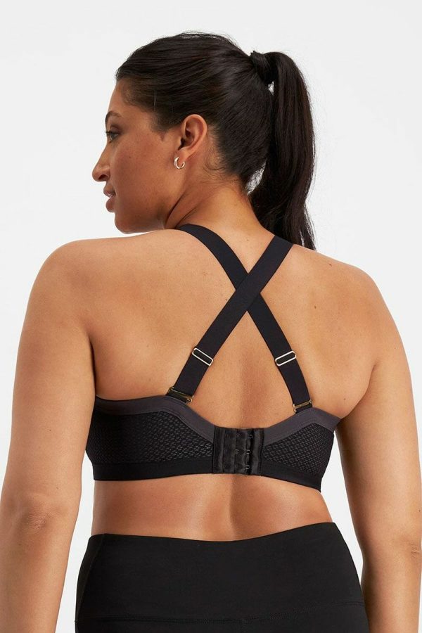 Berlei Shift Underwire Bra, Black, Crossed Back View