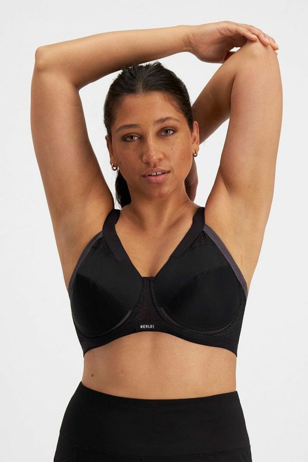 Berlei Shift Underwire Bra, Black, Front View