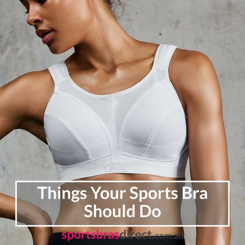 Woman wearing a White sports bra.