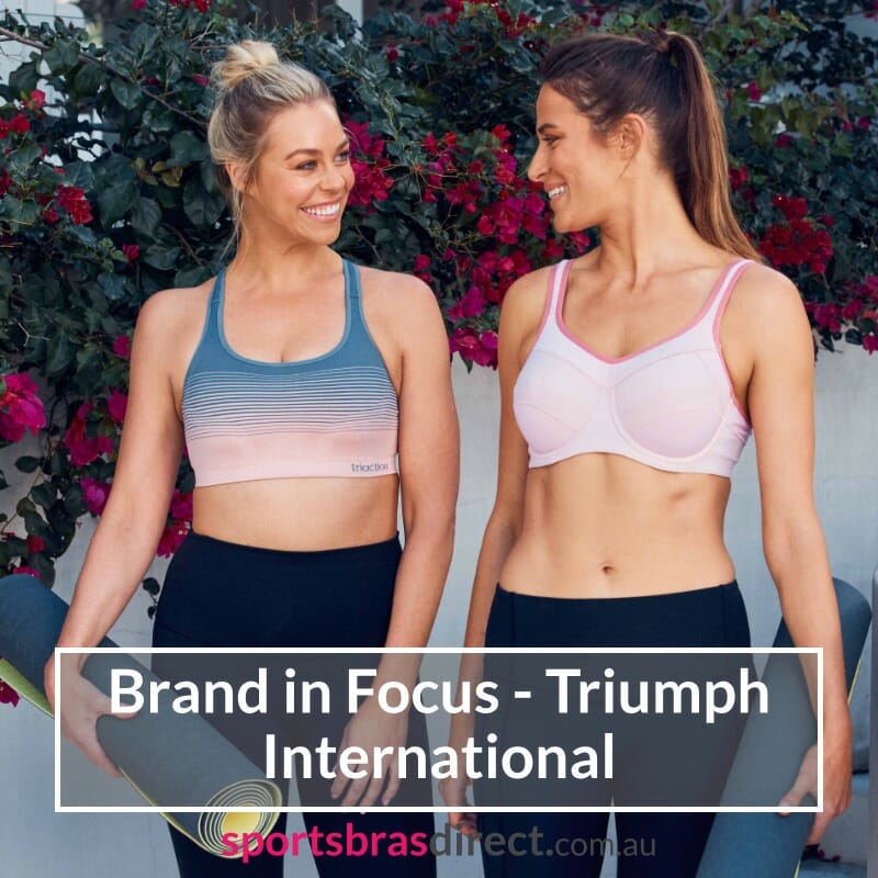 Two women in sports bras and Black tights.