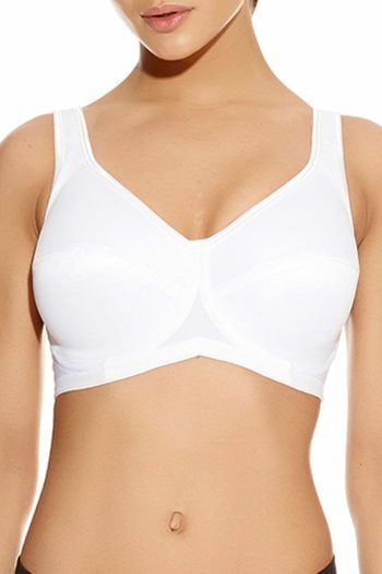 Freya Active Core Underwired Sports Bra, White, Front View