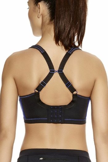 Freya Active Epic Underwired Crop Top Sports Bra, Electric Black, Convertible Back View