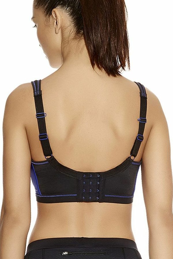 Freya Active Epic Underwired Crop Top Sports Bra, Electric Black, Regular Back View