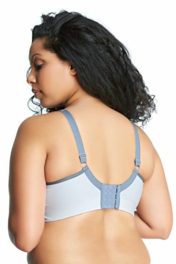 Goddess Sport Soft Cup Sports Bra, White, Back View