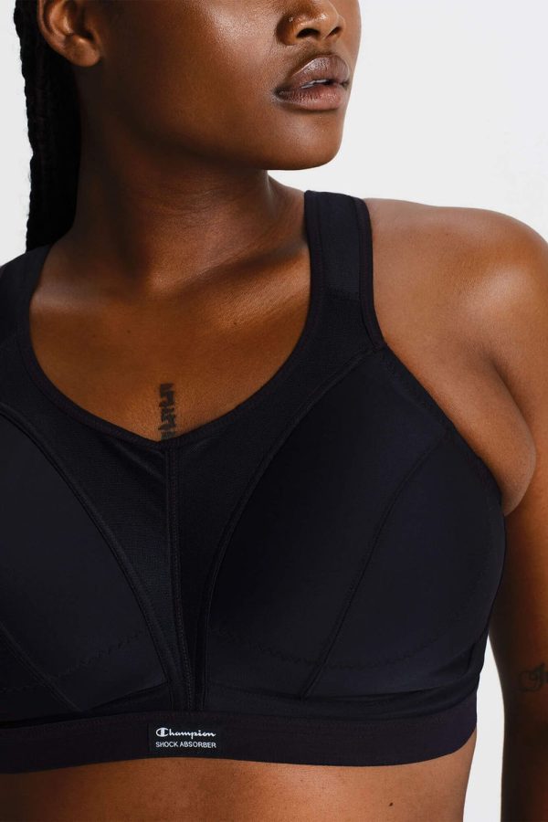Shock Absorber Active D+ Classic Support Bra, Black, Close View