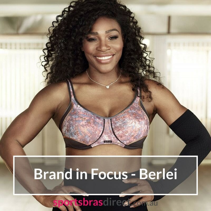 Serena Williams wearing a Berlei sports bra.