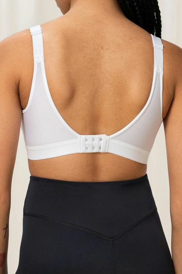 Triumph Triaction Wellness Wirefree Bra, White, Back View