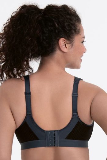 Anita Active Extreme Control Plus Sports Bra, Black Grey, Back View