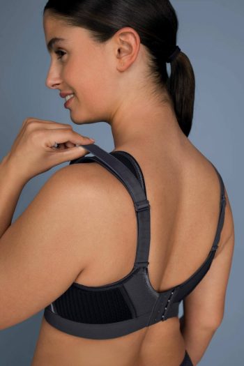 Anita Active Extreme Control Plus Sports Bra, Black Grey, Back View