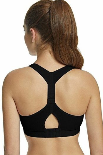 Royce Impact Free Flex Fit Sports Bra, Black, Back View