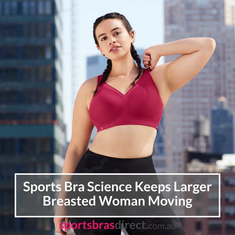 Woman wearing a Red sports bra.