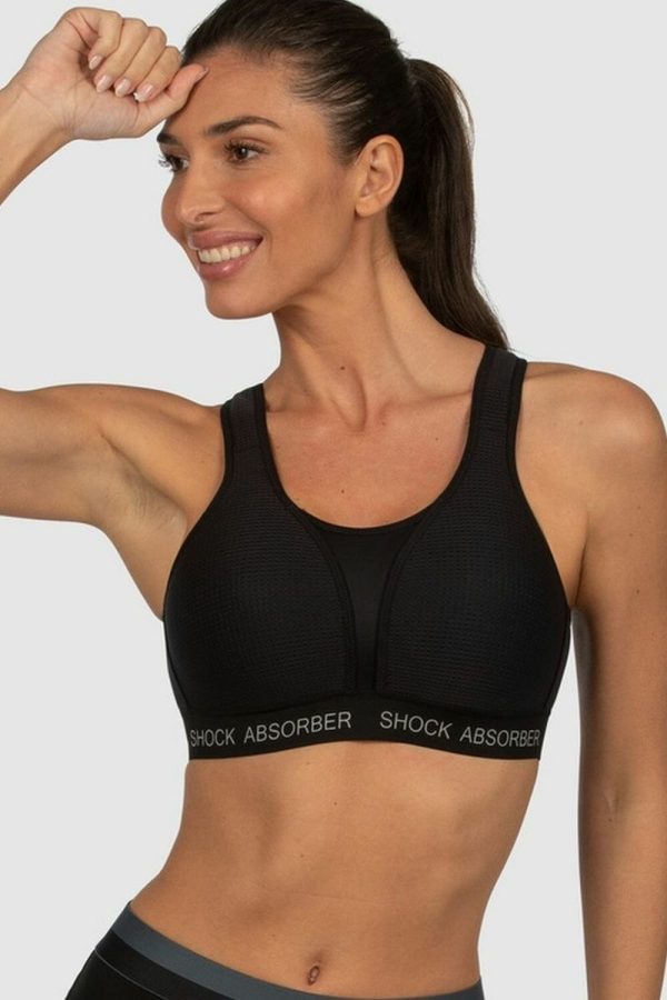 Shock Absorber Ultimate Run Bra Padded, Black, Front