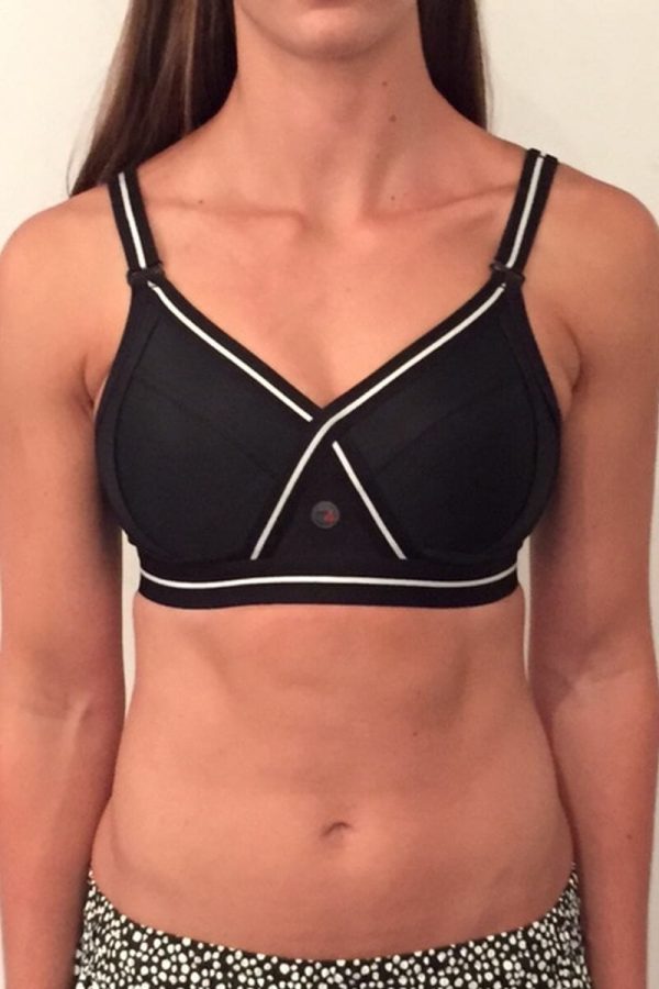 Sixty4 Freedom Wirefree Sports Bra, Black, Front View