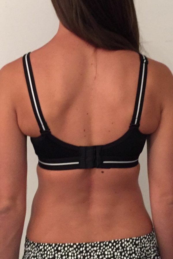 Sixty4 Freedom Wirefree Sports Bra, Black, Regular Back View
