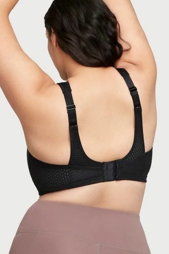 Glamorise Sport_No-Bounce Camisole Elite Sports Bra, Black, Back View
