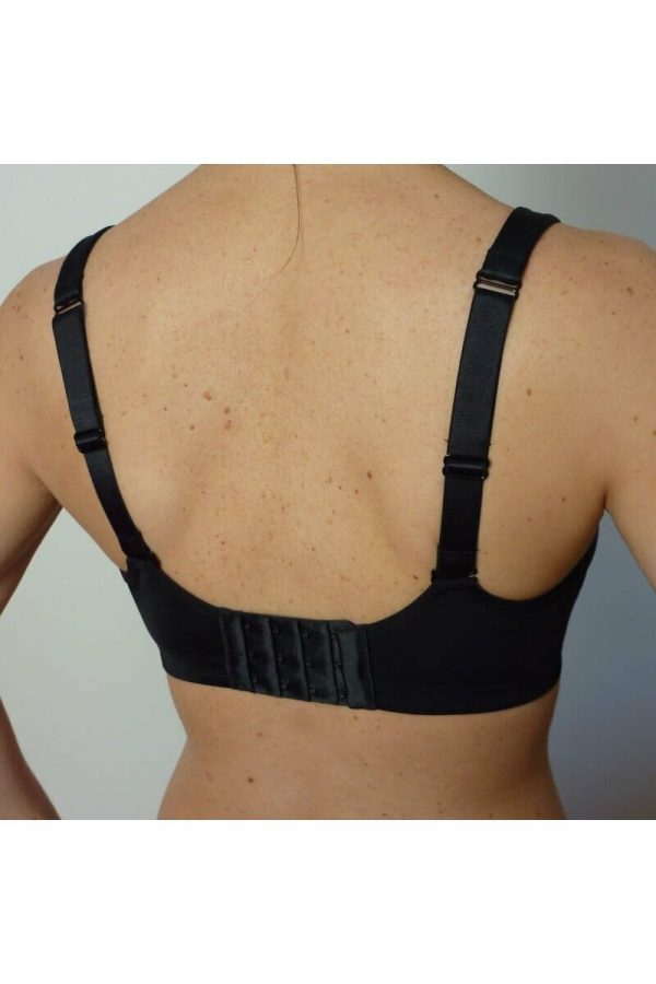 Sixty4 Compression Minimiser Bra, Black, Regular Back View