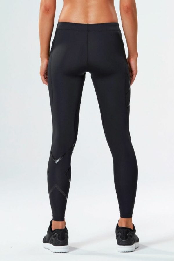 2XU Compression Tights, Black, Back View