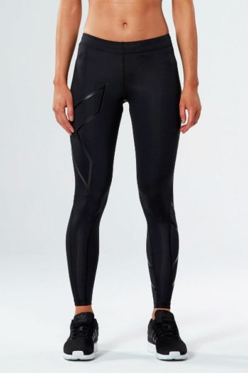 2XU Compression Tights, Black, Front View