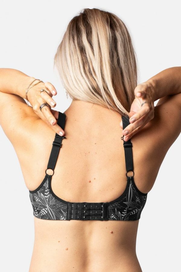 Cadenshae Embrace Front Closure Nursing Sports Bra, Stellar, Back View
