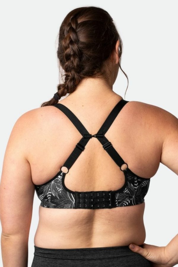 Cadenshae Radiance Front Closure Nursing Sports Bra, Stellar, Back View