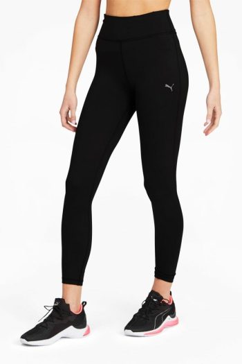 Puma Favourite Solid High Rise 78 Tights, Black, Front View