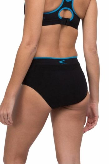 Runderwear Women's Running Briefs, Black, Back View