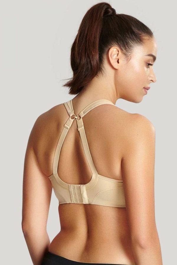 Panache Wirefree Sports Bra, Latte, Convertible Back View