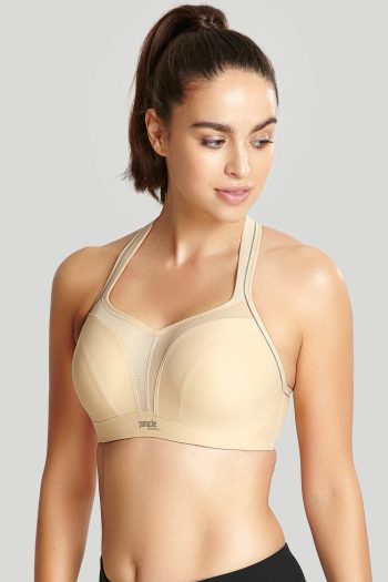 Panache Wirefree Sports Bra, Latte, Front View