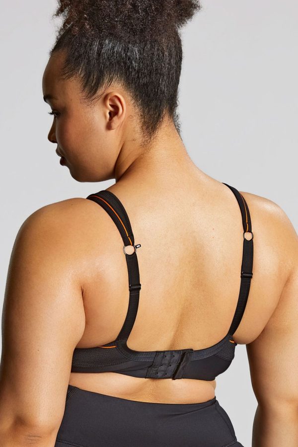 Sculptresse Activate Underwired Sports Bra, Black, Regular Back View