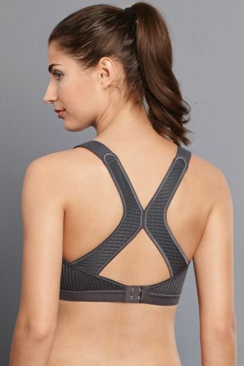 Anita Active DynamiXstar Racerback Sports Bra, Heather Grey, Back View