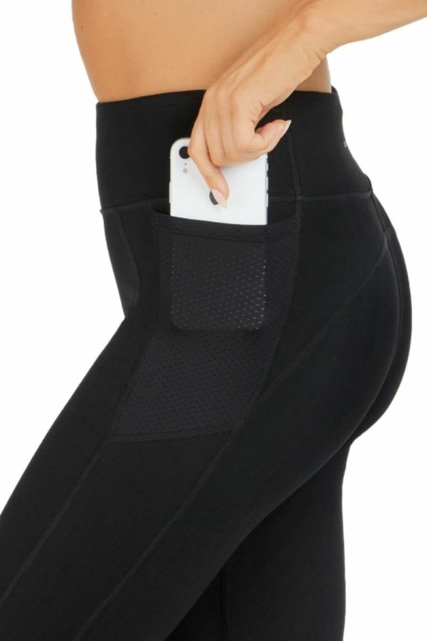 Abi and Joseph Carrera Dual Pocket Full Length Tight, Black, Phone Pocket View