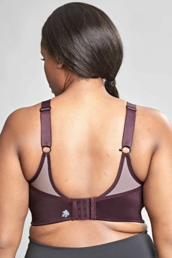 Royce Aerocool Sports Bra, Blackberry, Regular Back View