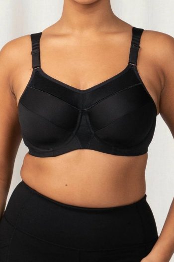 Triumph Triaction Ultra W Sports Bra, Black, Front View